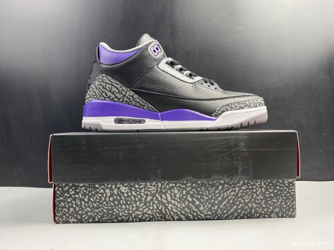1st Kicks CT8532 Air 3 Purple Jordan 050 Black Court Retro 0709